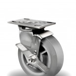 Heavy Duty Stainless Steel Caster with Top Lock Side Pedal Brake